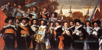 portrait Tableau Peinture - Officiers et sergents du portrait de la garde civile de Saint Hadrien Siècle d’or néerlandais Frans Hals